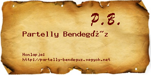 Partelly Bendegúz névjegykártya